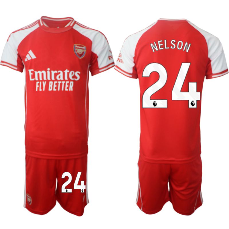 Men 2025-2026 Season Club Arsenal home red #24 Soccer Jersey
